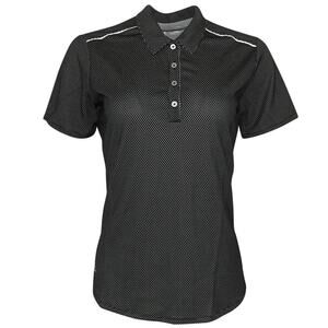 Adidas Golf Black Microdot Technical Polo Shirt Women's L Dot Tennis Top
